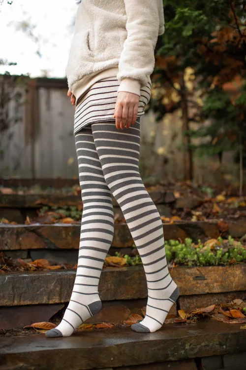 Longer Gradient Stripe Extraordinary Thigh High