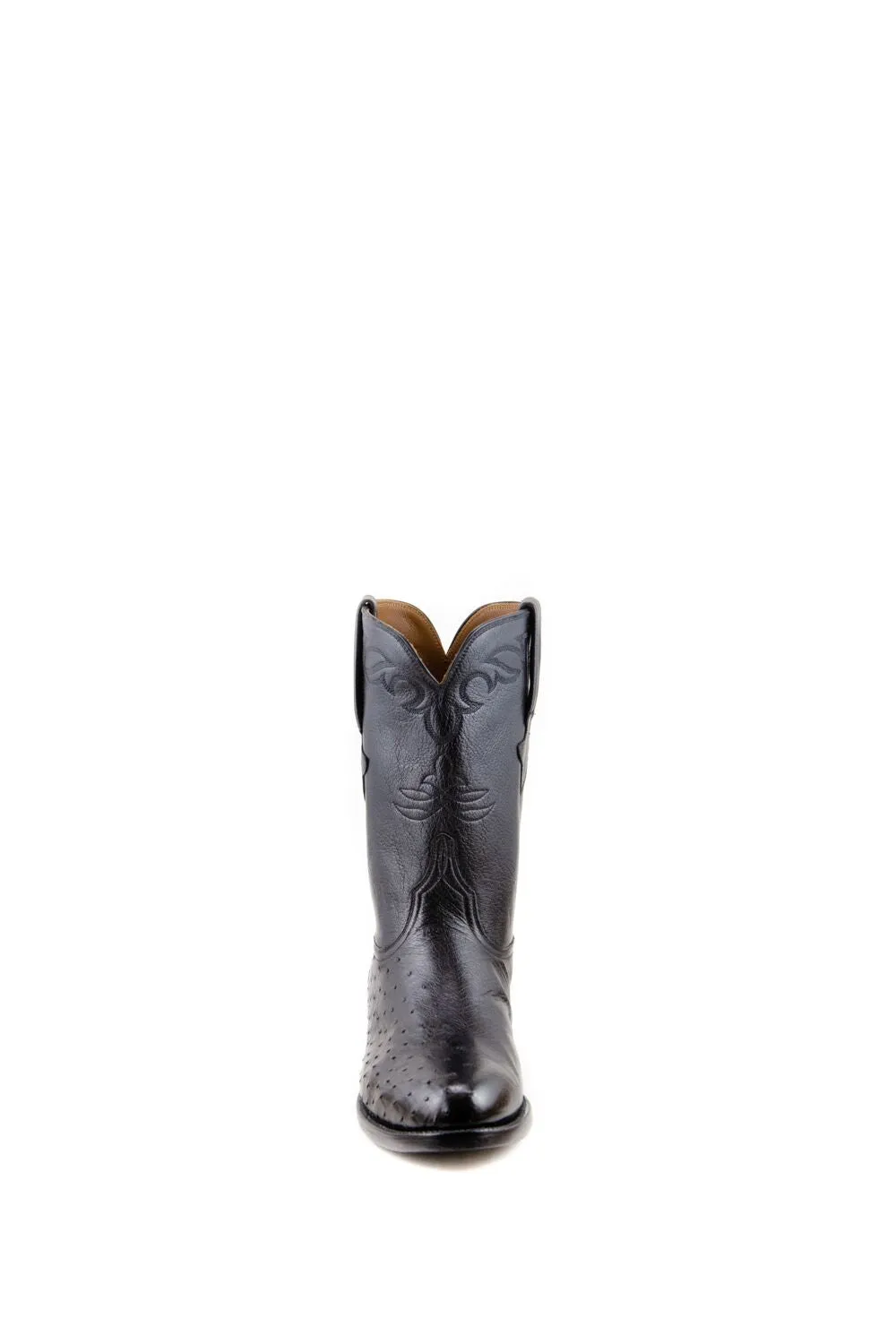 Lucchese Classics - Smooth Ostrich - Roper - Black