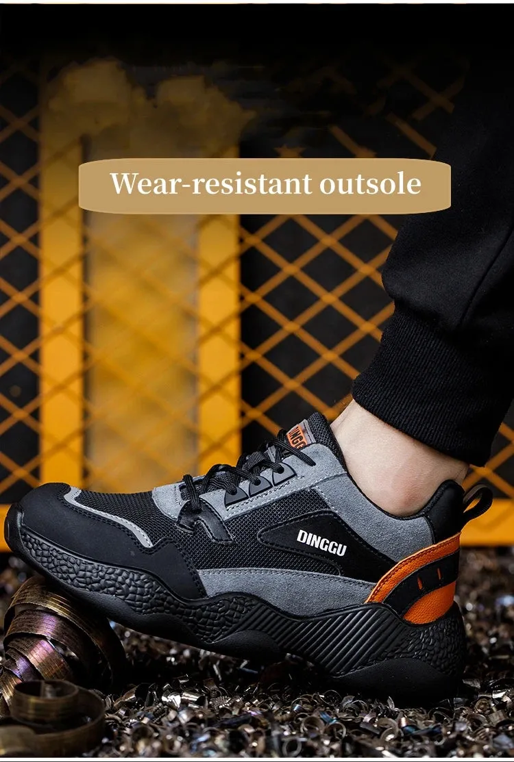 Men's Safety Shoes Women Indestructible Work Sneakers Steel Toe Work Anti-smashing Anti-puncture Safety Boots Footwear