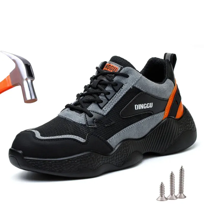 Men's Safety Shoes Women Indestructible Work Sneakers Steel Toe Work Anti-smashing Anti-puncture Safety Boots Footwear