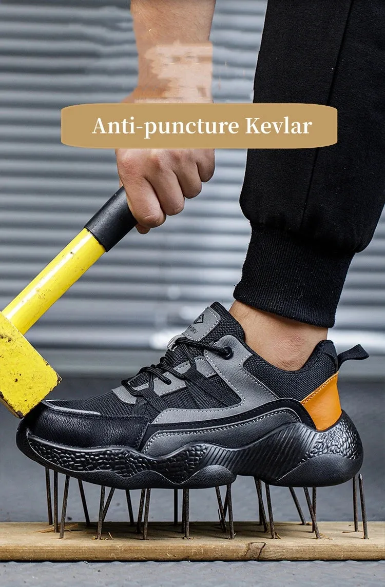 Men's Safety Shoes Women Indestructible Work Sneakers Steel Toe Work Anti-smashing Anti-puncture Safety Boots Footwear