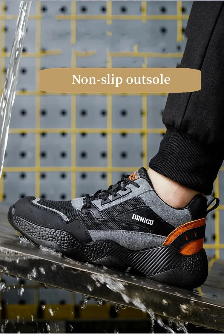 Men's Safety Shoes Women Indestructible Work Sneakers Steel Toe Work Anti-smashing Anti-puncture Safety Boots Footwear