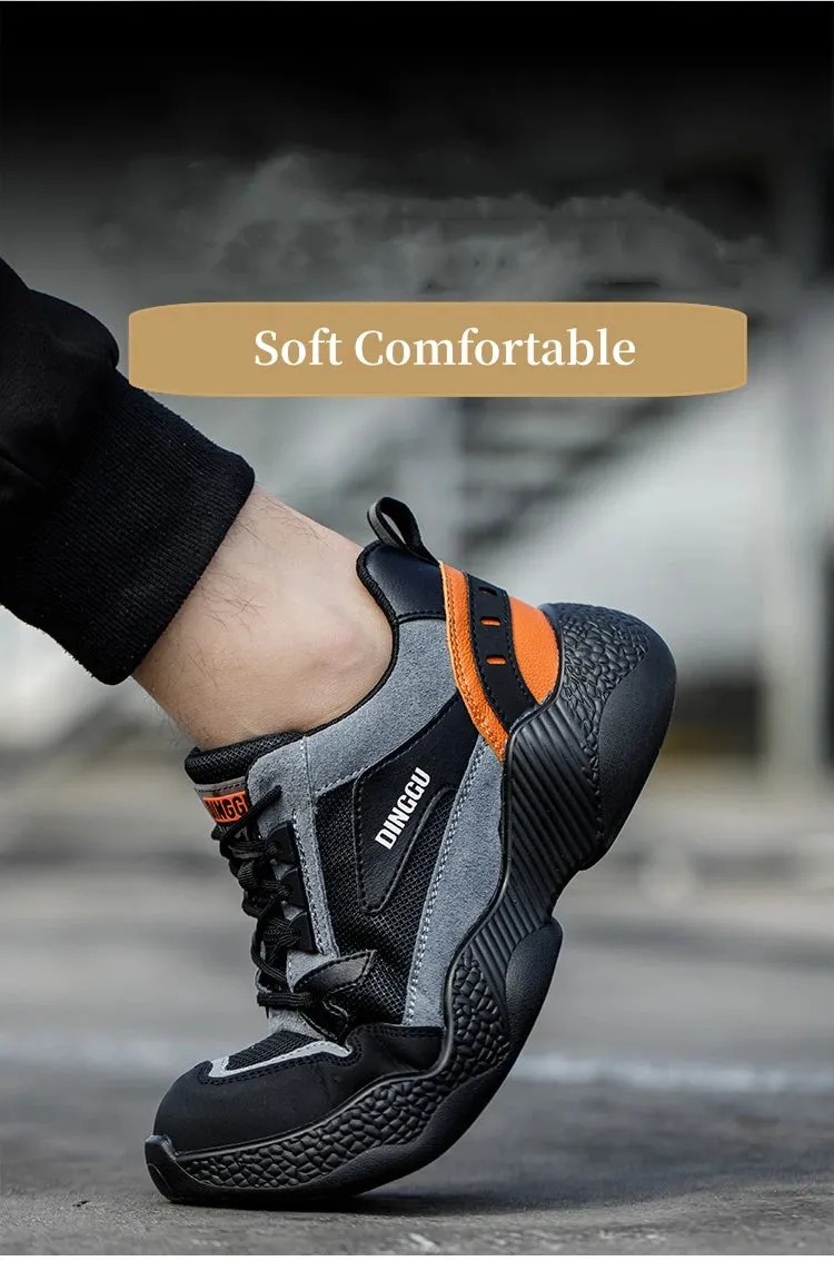 Men's Safety Shoes Women Indestructible Work Sneakers Steel Toe Work Anti-smashing Anti-puncture Safety Boots Footwear