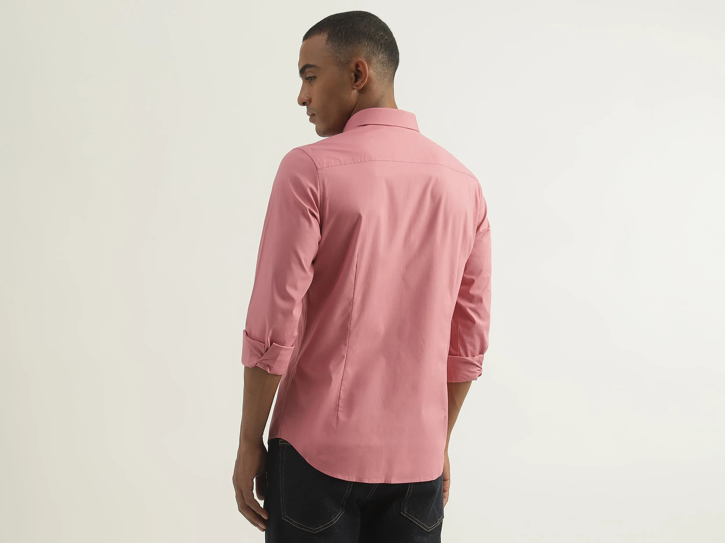 Mens Slim Fit Solid Shirt