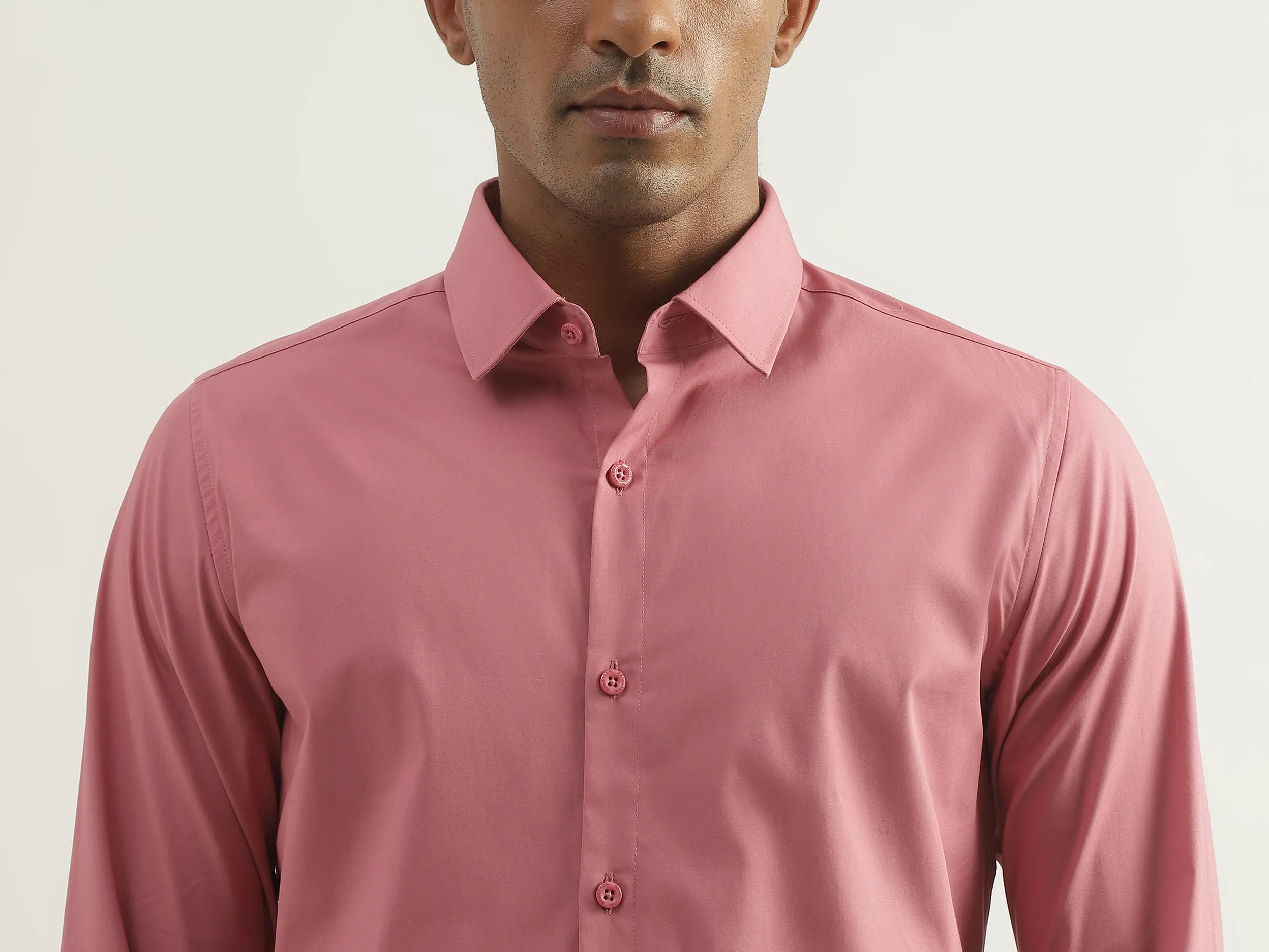 Mens Slim Fit Solid Shirt