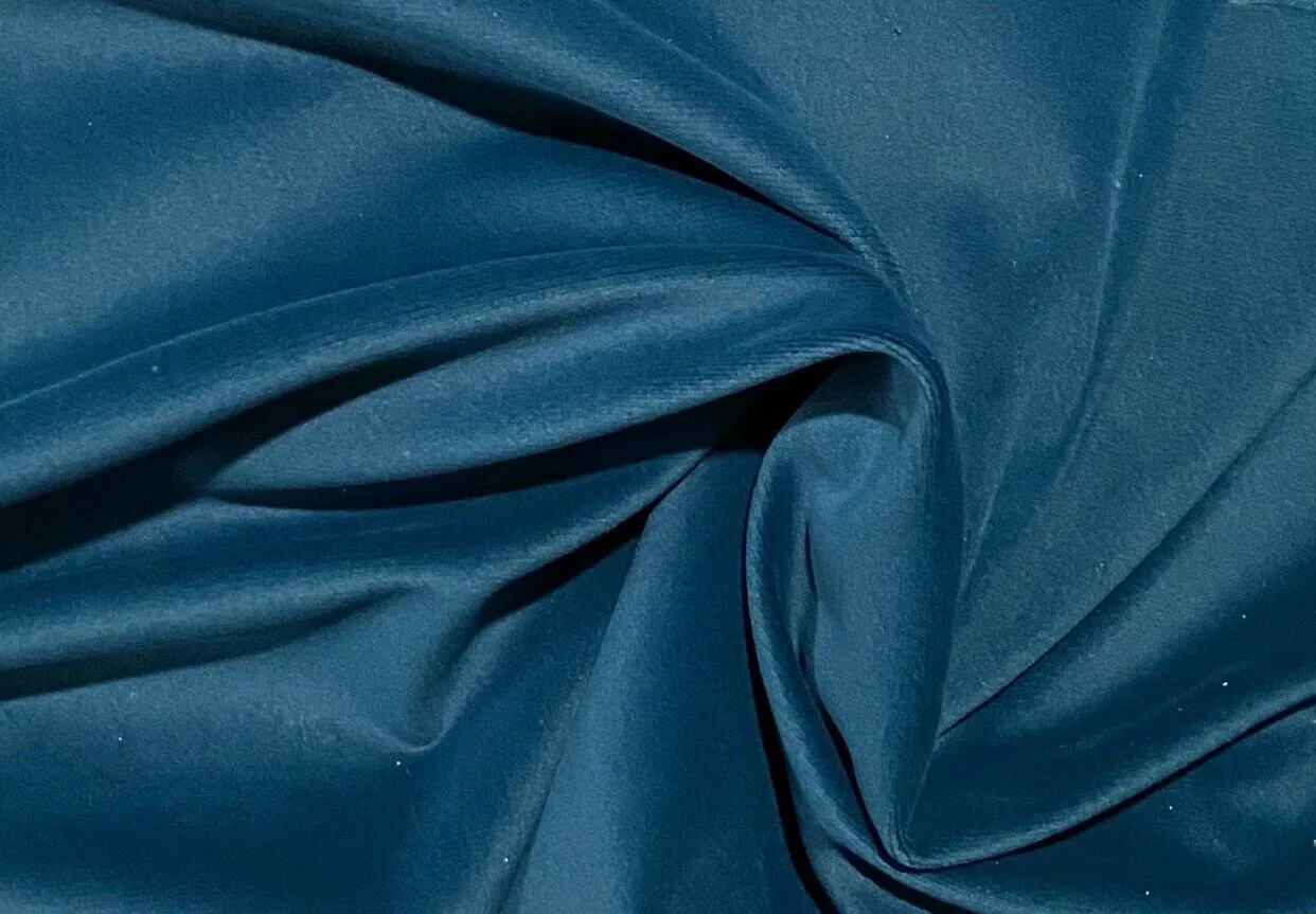 NEW Count Theodore Designer Drapery & Upholstery Velvet Fabric - Dark Teal Blue- Peacock