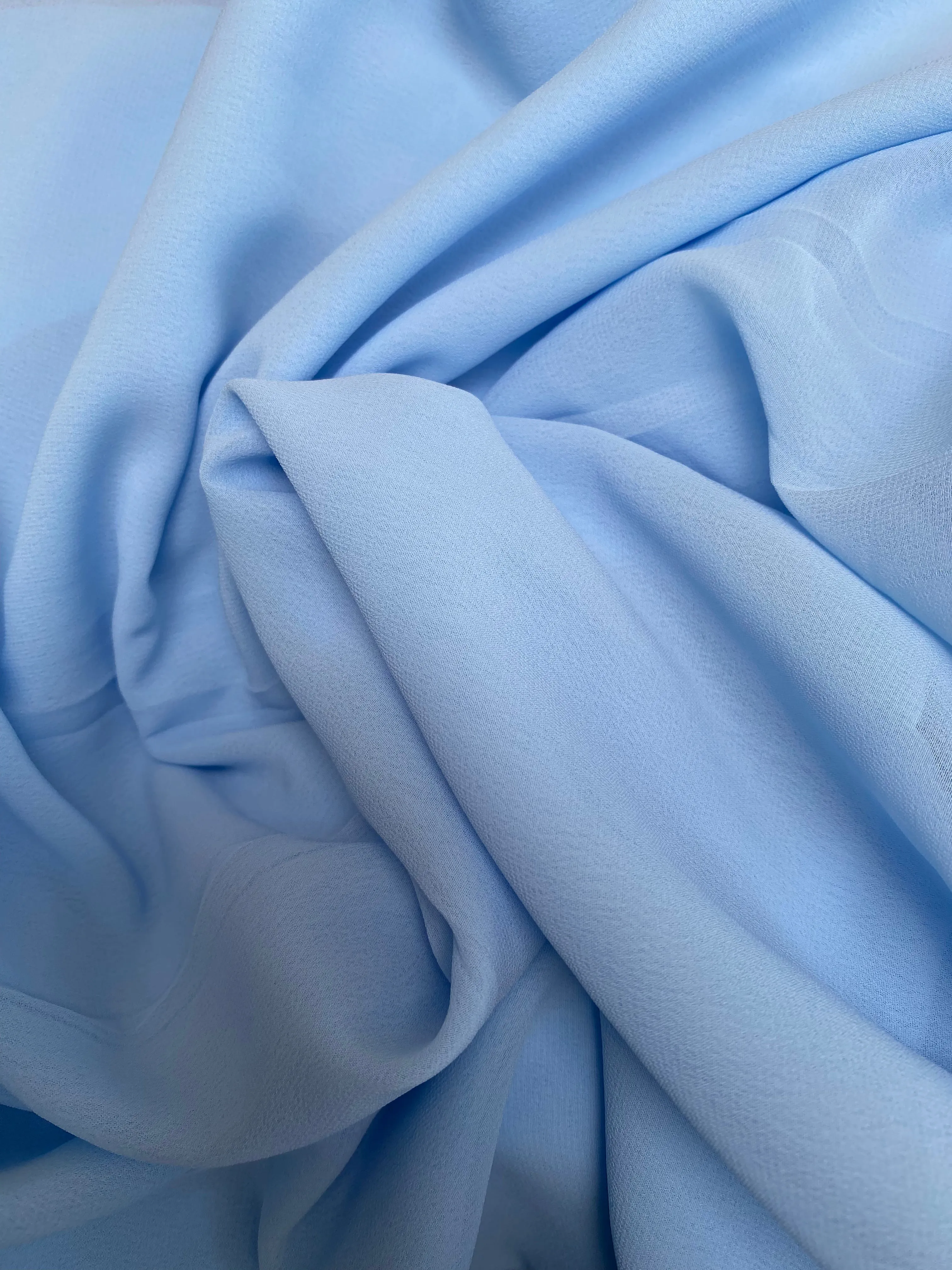 NEW Duchess Fatima Chiffon in Solid Light Blue