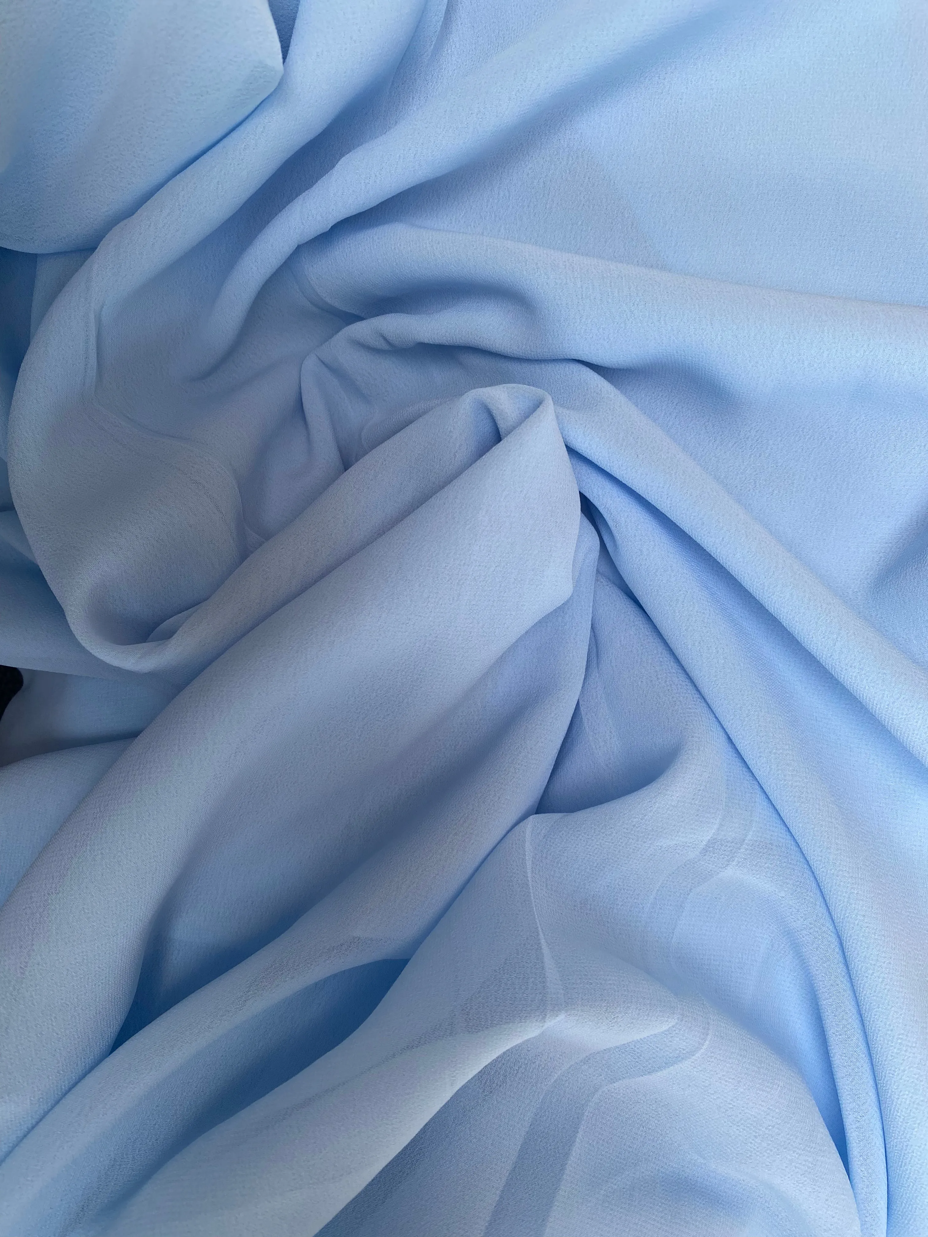 NEW Duchess Fatima Chiffon in Solid Light Blue