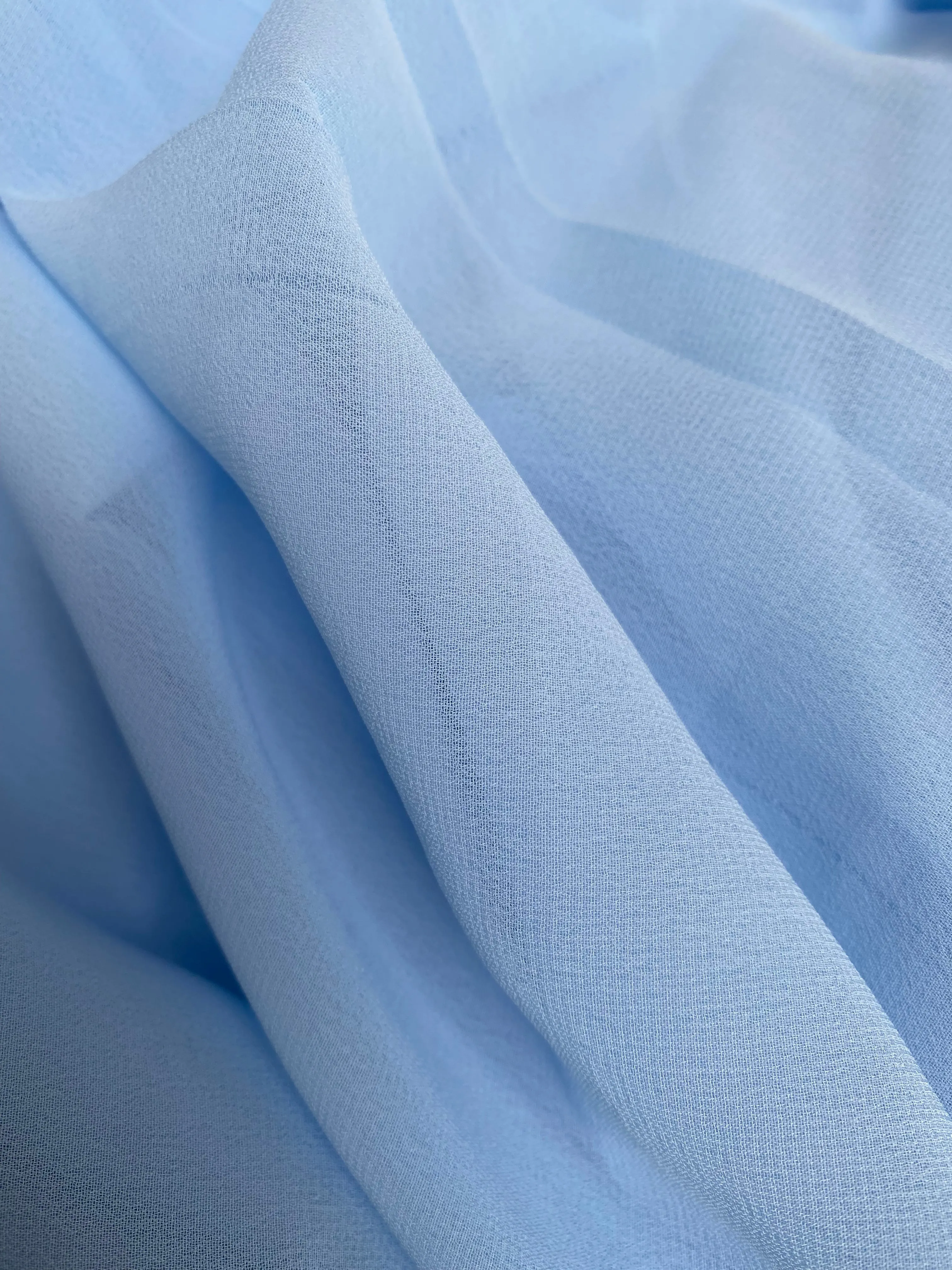 NEW Duchess Fatima Chiffon in Solid Light Blue