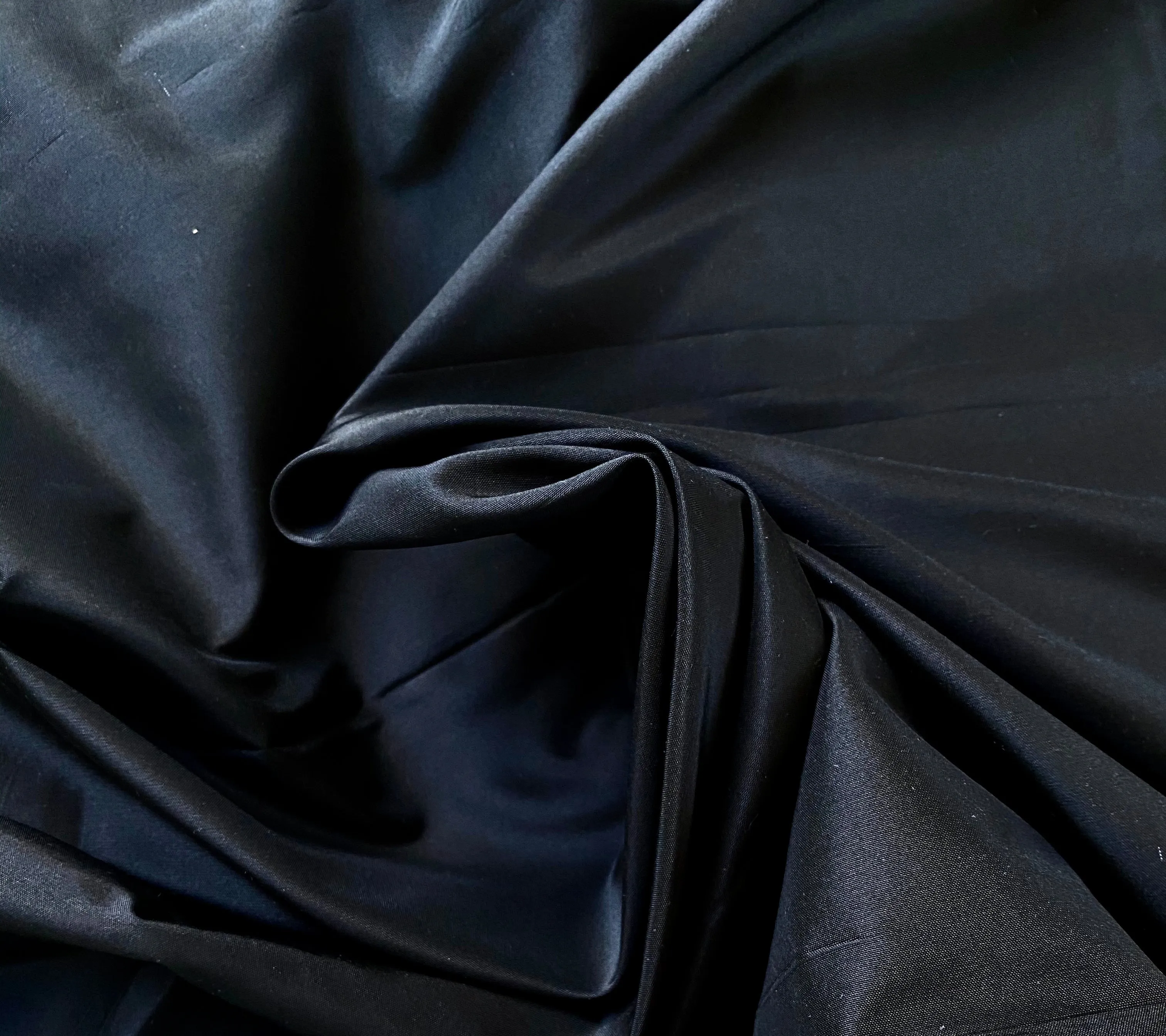 NEW Lady Lisa Designer 100% Silk Taffeta Fabric -Solid Black