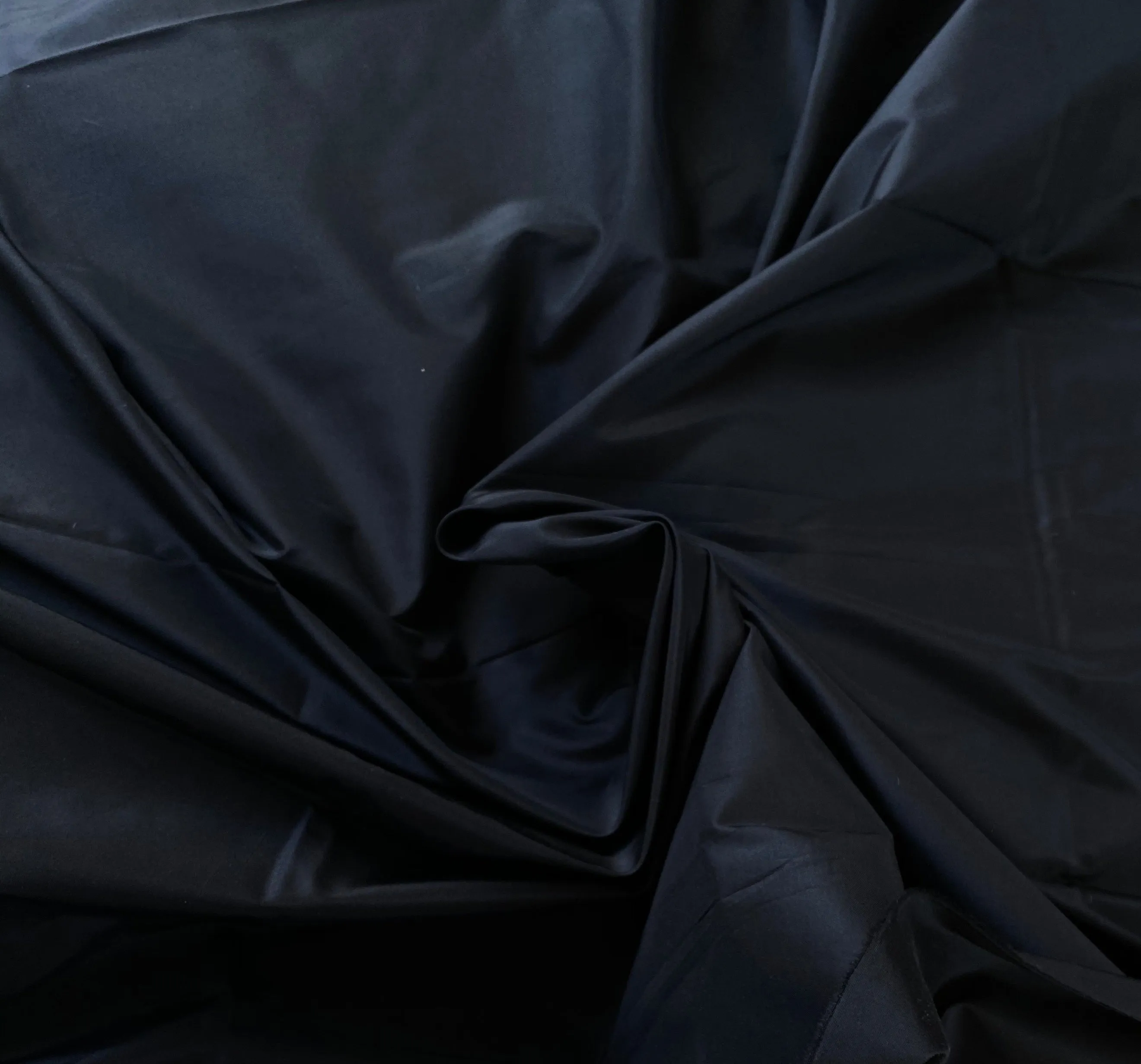 NEW Lady Lisa Designer 100% Silk Taffeta Fabric -Solid Black