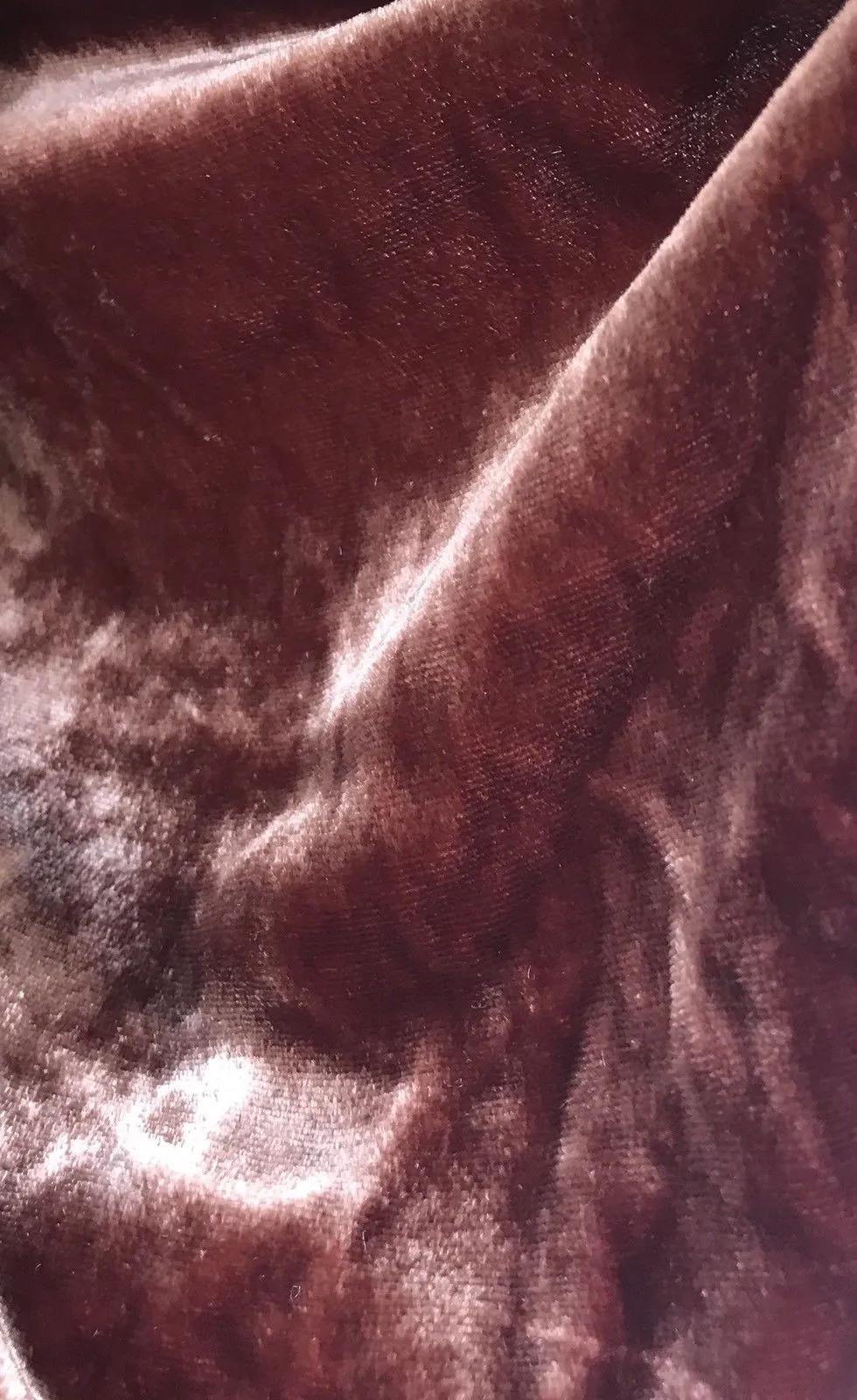 NEW Miss Bonnie Designer Runway Silk Rayon Velvet - Antique Rose