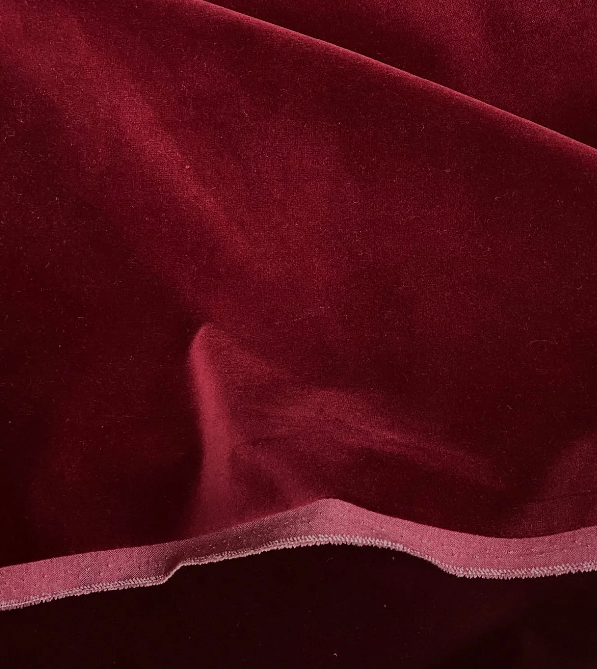 New Prince Oliver 100% Cotton made in Belgium Velvet Fabric in Dark Rust Red