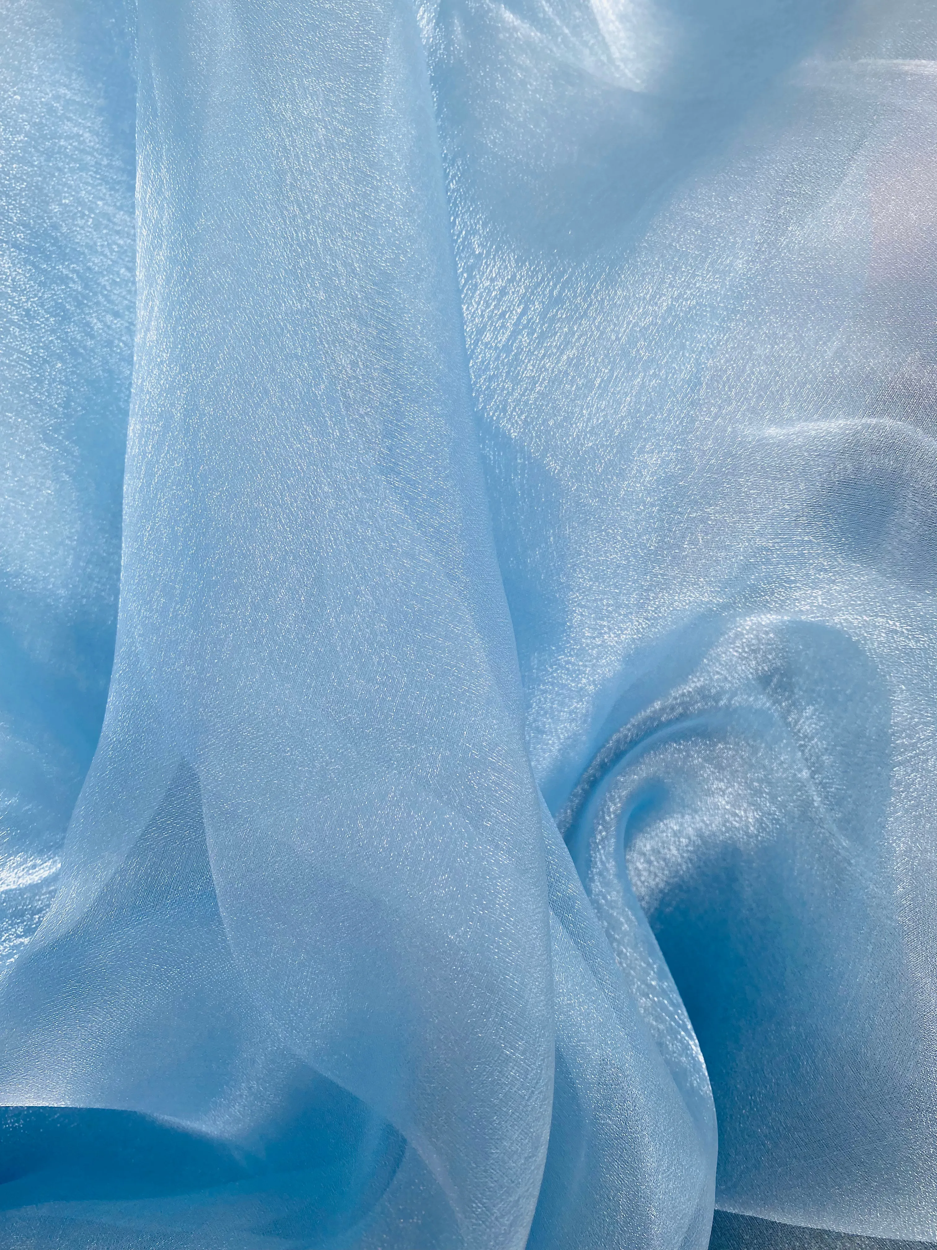 NEW Princess Cinderella Organza Light Blue Fabric