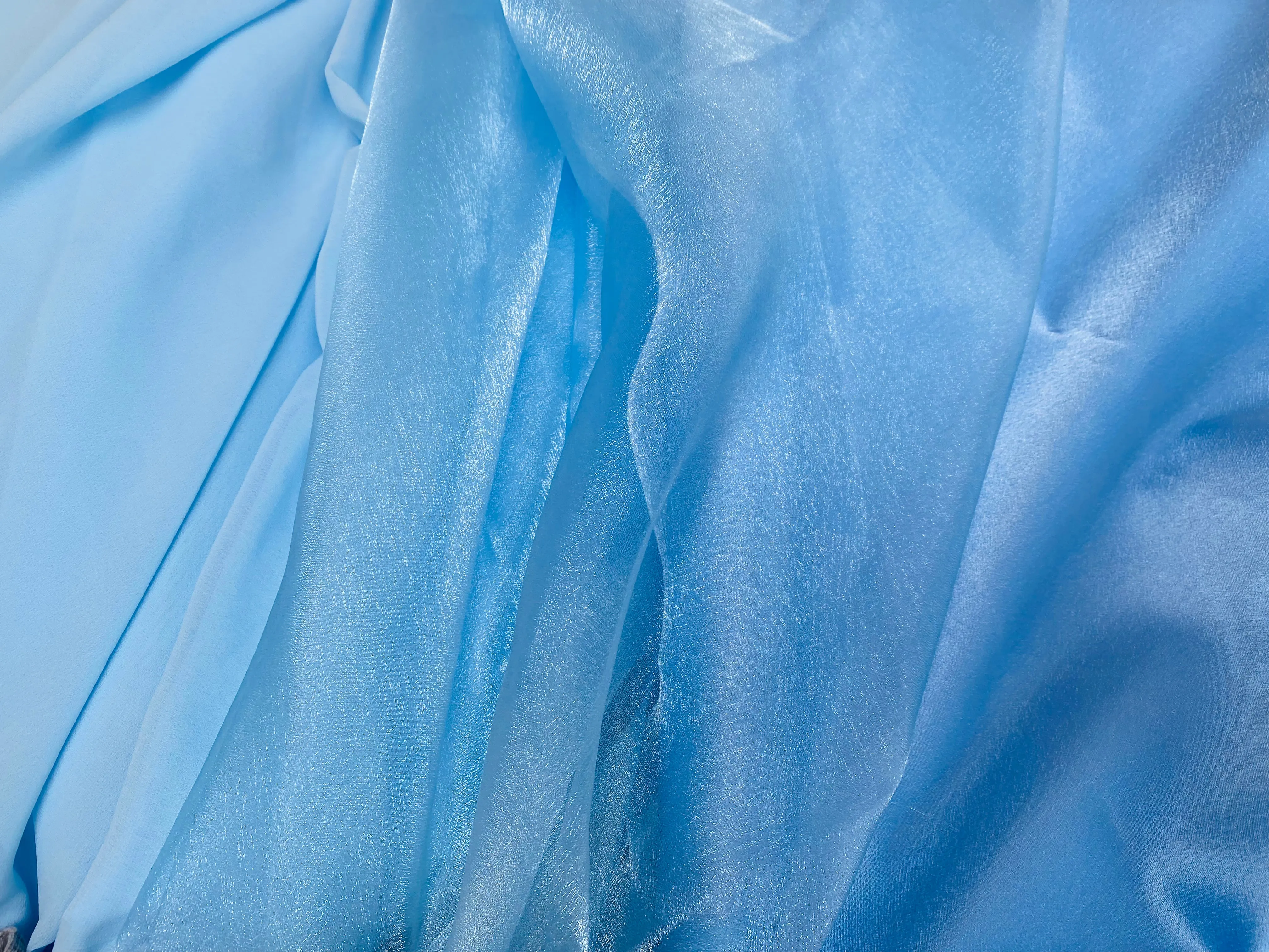 NEW Princess Cinderella Organza Light Blue Fabric