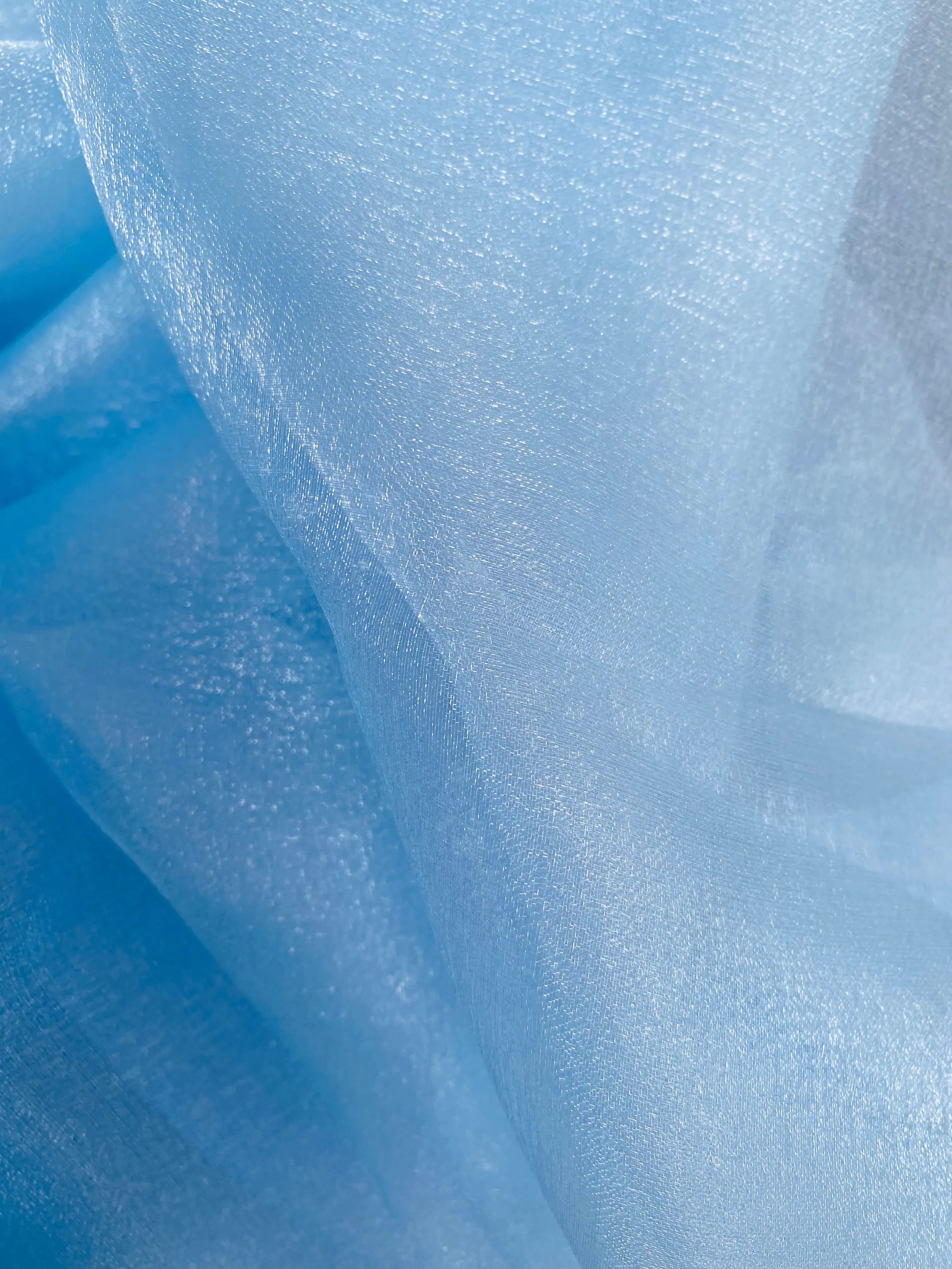 NEW Princess Cinderella Organza Light Blue Fabric