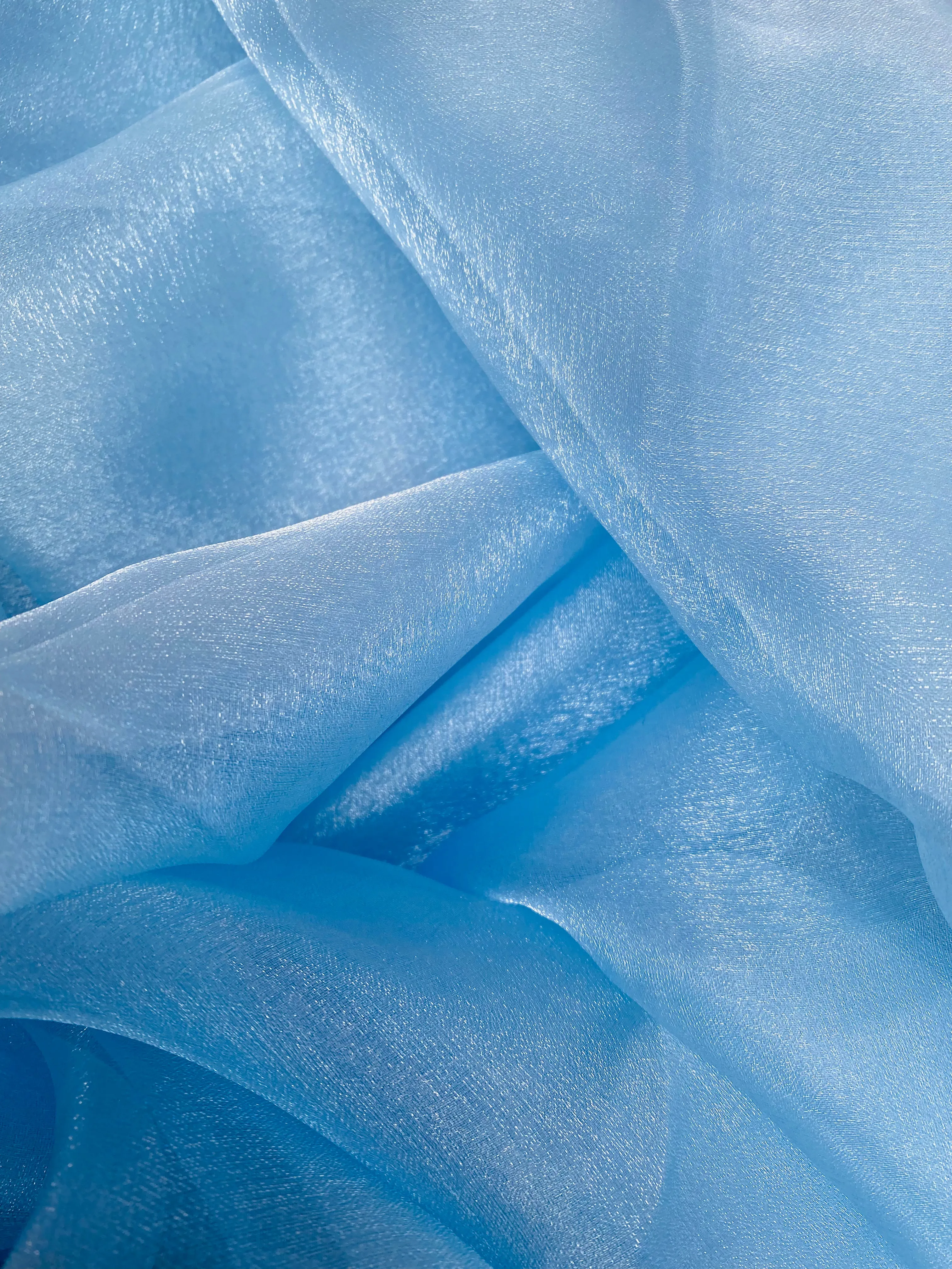 NEW Princess Cinderella Organza Light Blue Fabric