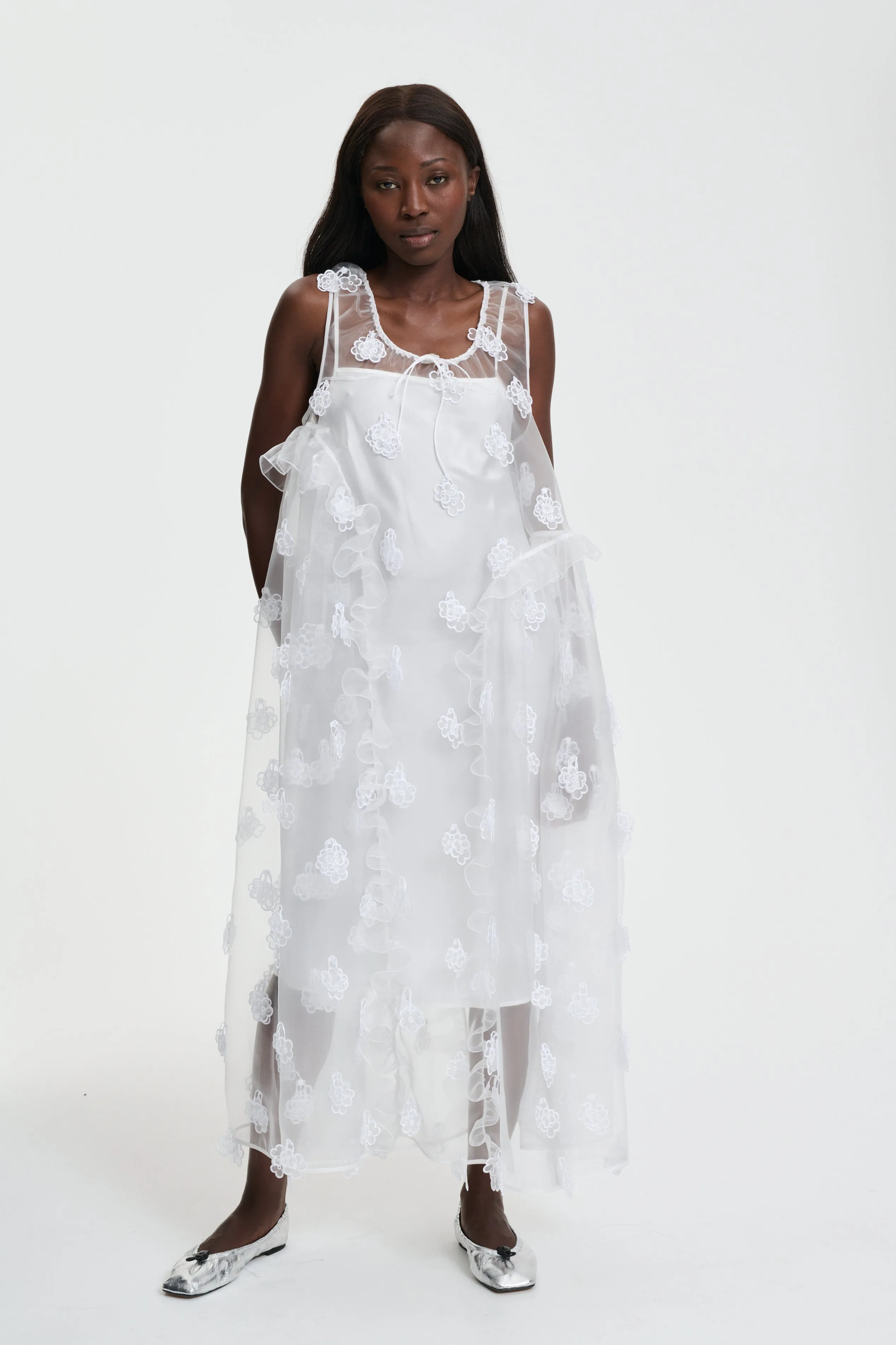 OPAL | DRESS KIRI EMBROIDERY WHITE