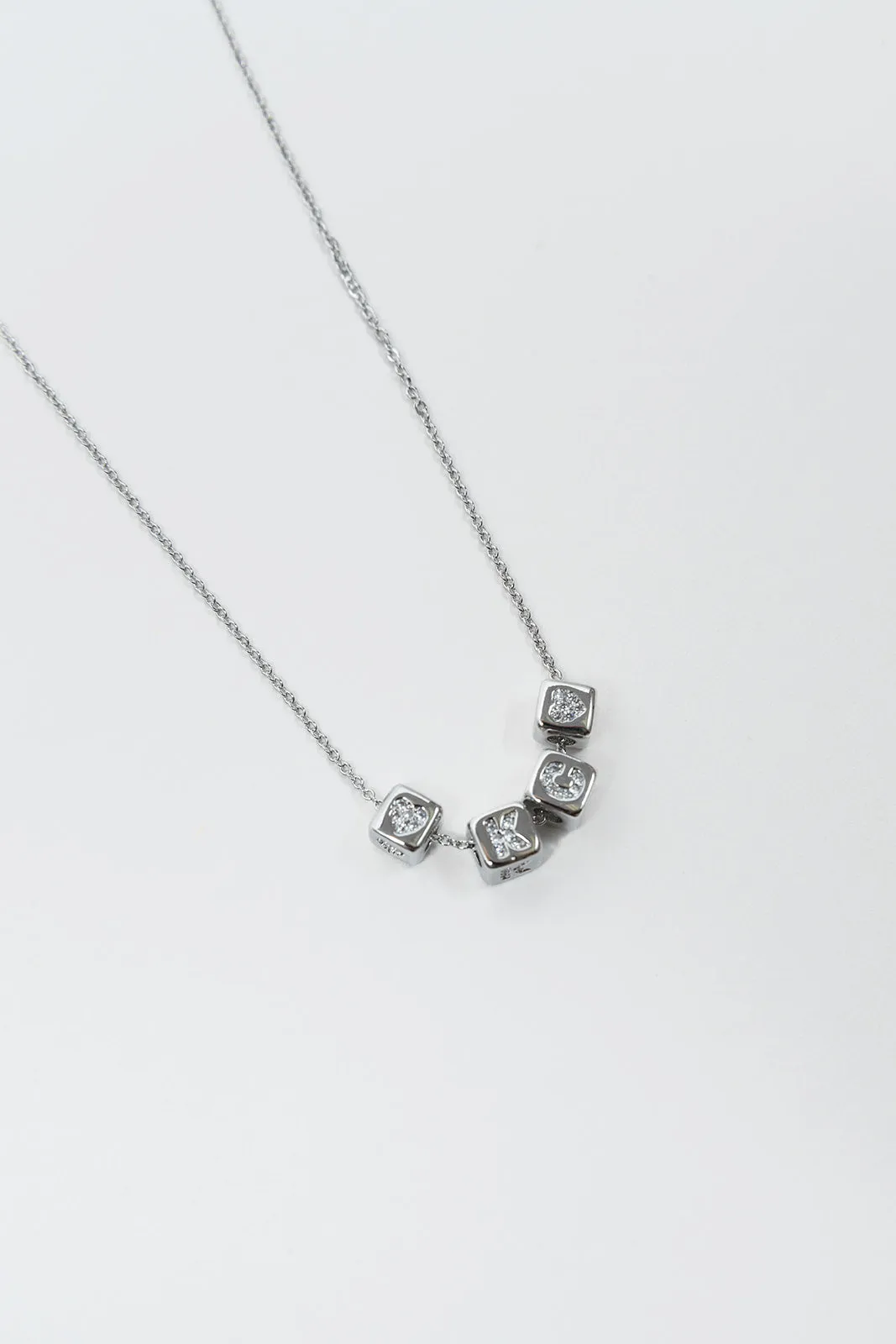 Personalize Me Crystal Cube Necklace