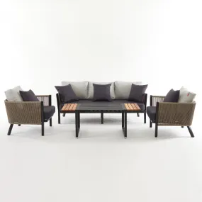 Ralin- Set of 1 Sofa 2 Chairs & 1 Table