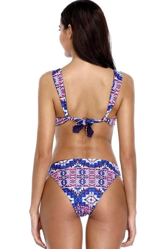 Reversible Navy Geometric Bikini-NOT ELIGIBLE FOR EXCHANGE OR REFUND