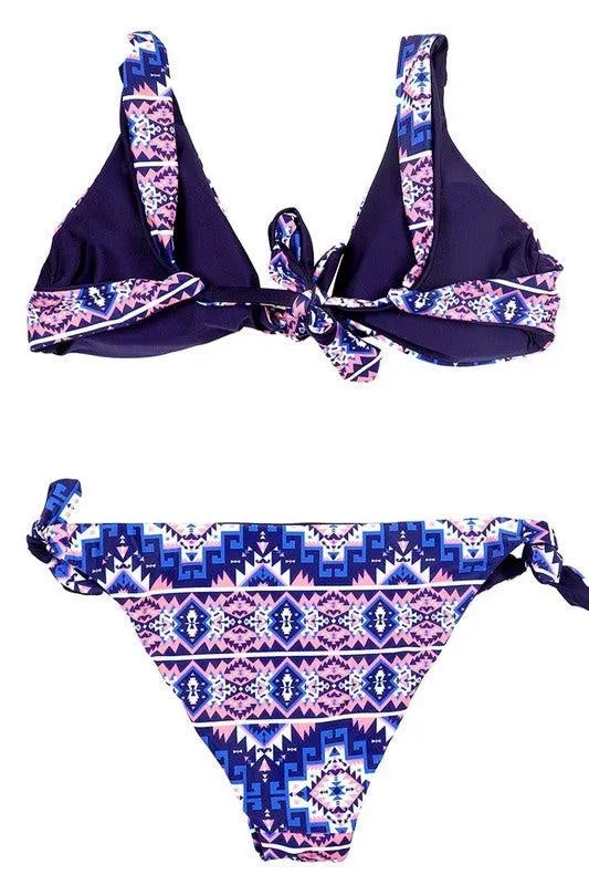 Reversible Navy Geometric Bikini-NOT ELIGIBLE FOR EXCHANGE OR REFUND