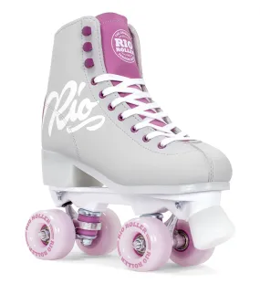 Rio Roller Script Quad Roller Skates - Grey/Purple