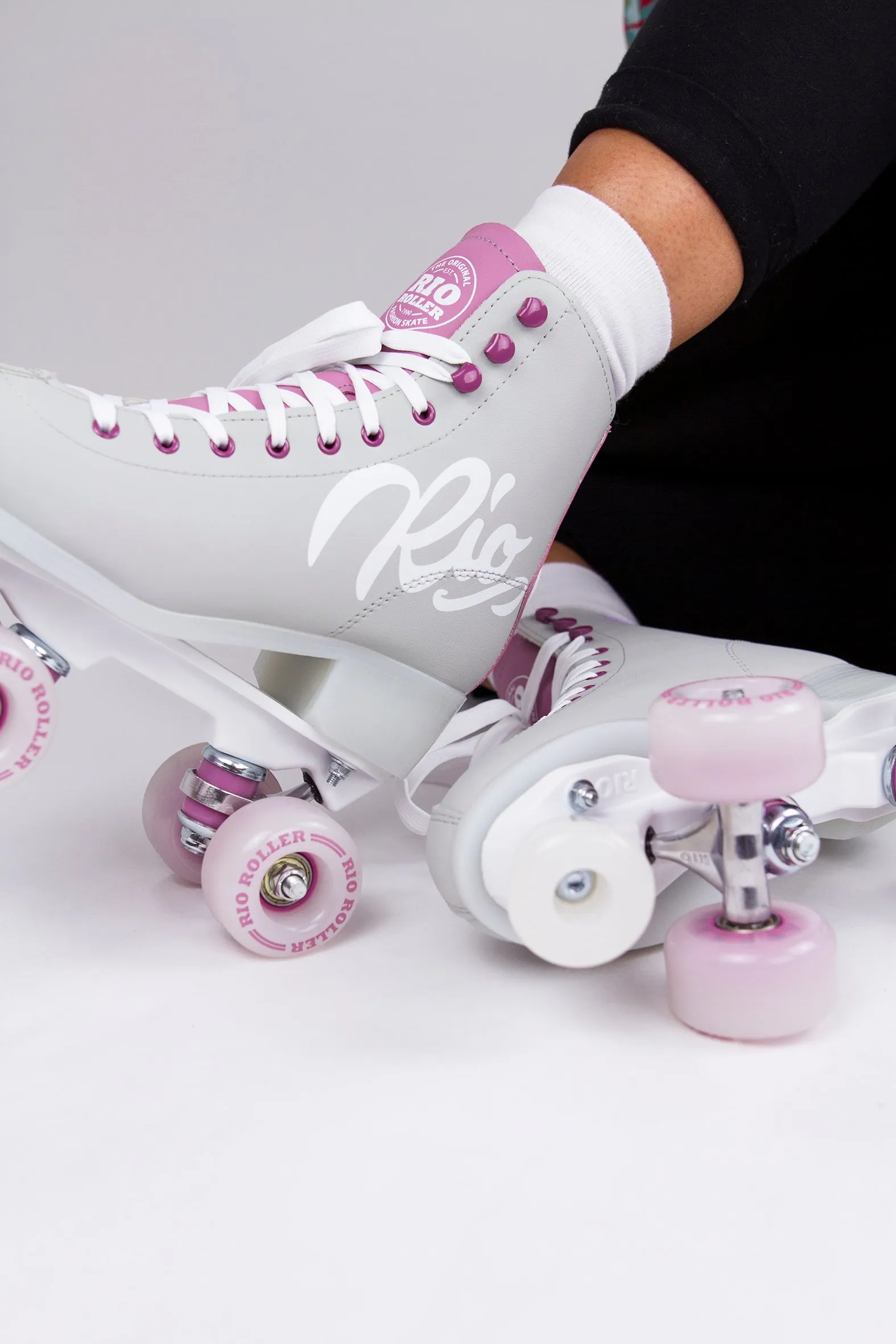 Rio Roller Script Quad Roller Skates - Grey/Purple