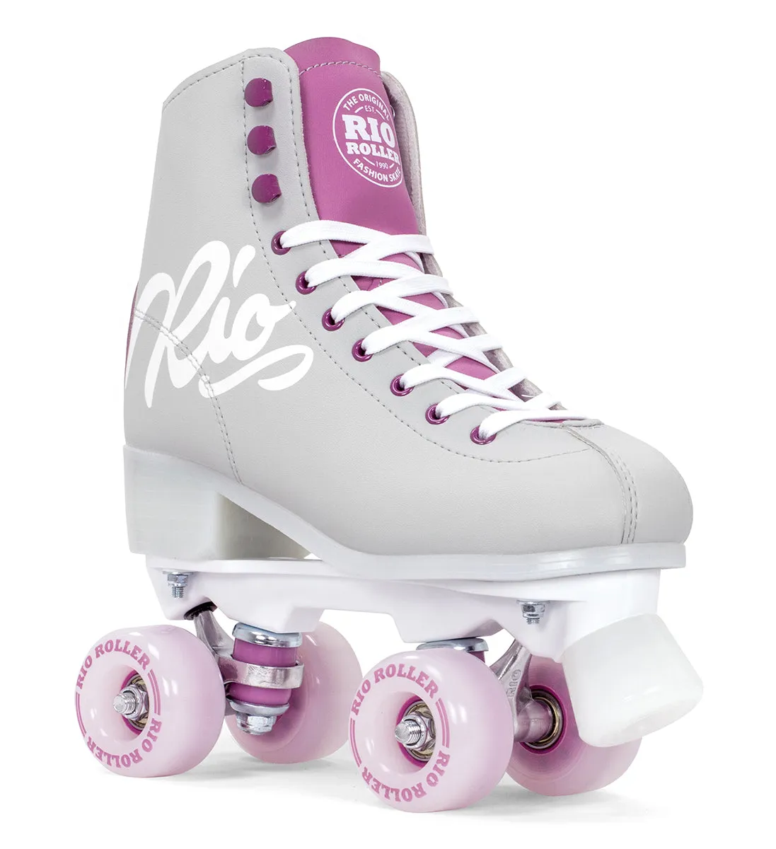 Rio Roller Script Quad Roller Skates - Grey/Purple