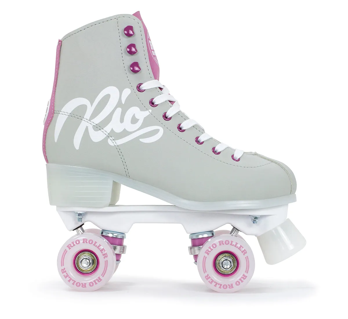 Rio Roller Script Quad Roller Skates - Grey/Purple