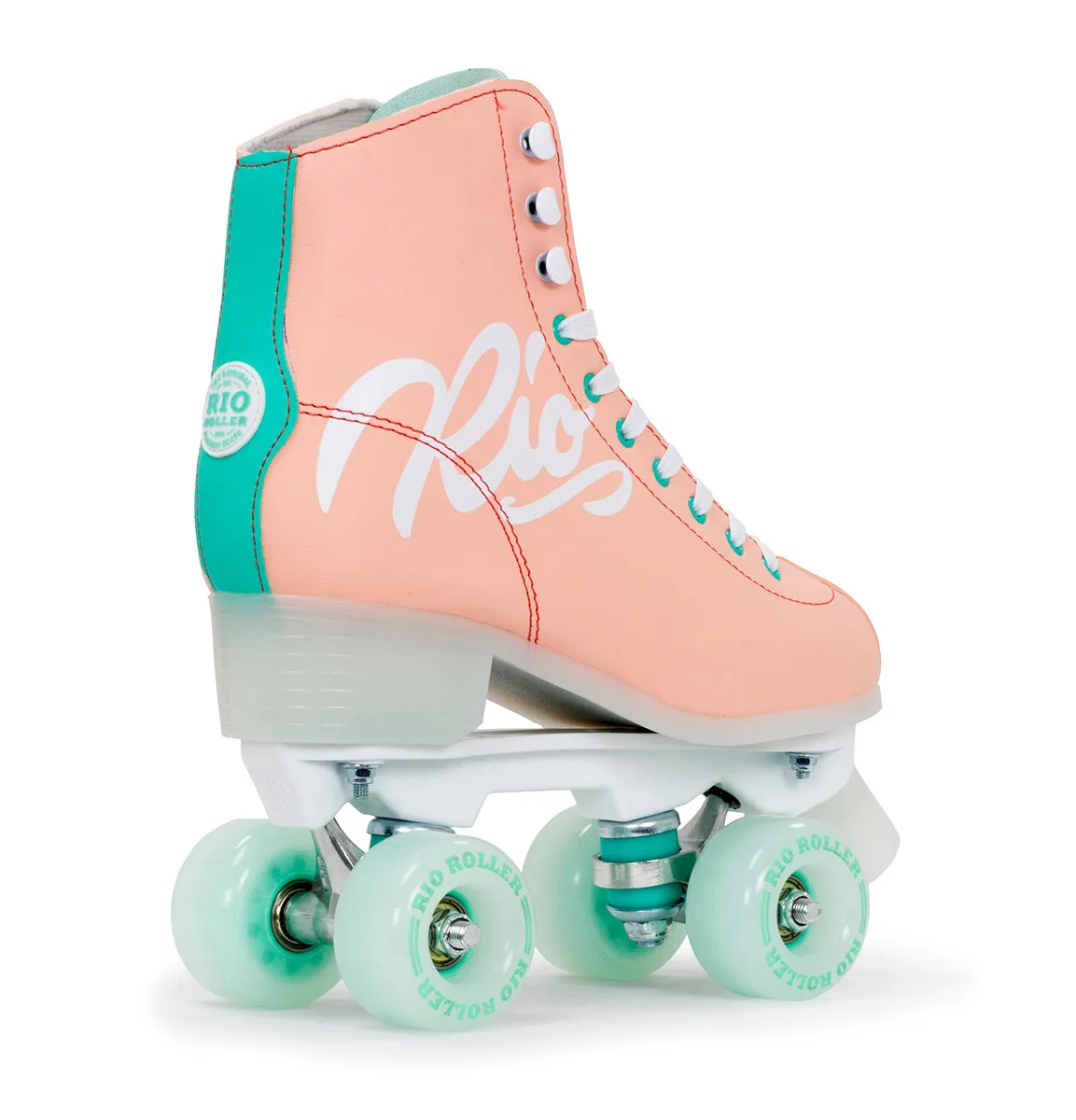 Rio Roller Script Quad Roller Skates - Peach