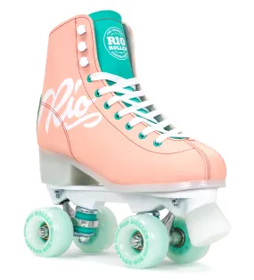 Rio Roller Script Quad Roller Skates - Peach