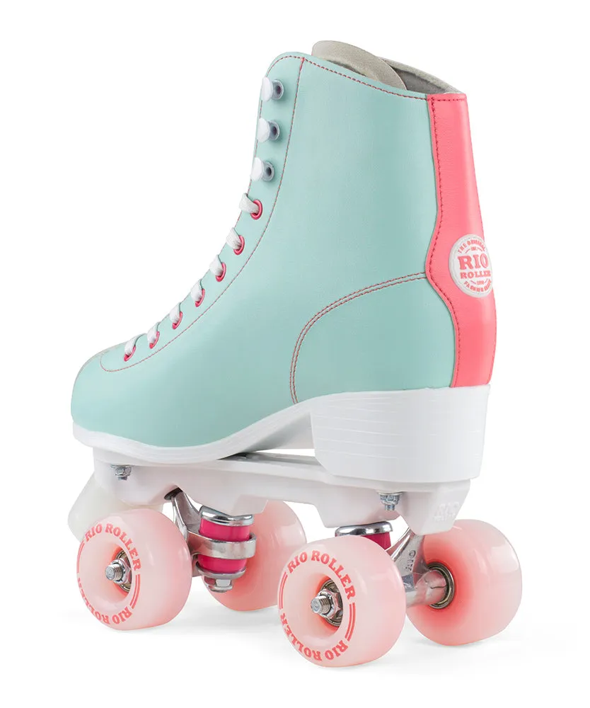 Rio Roller Script Quad Roller Skates - Teal/Coral - Sale!