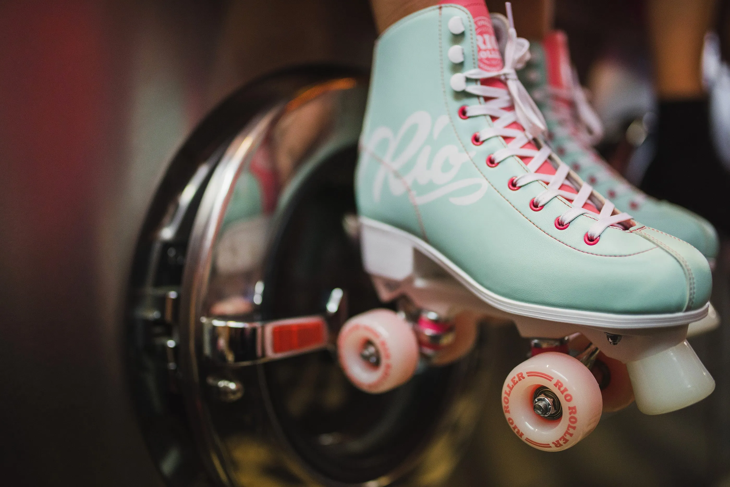 Rio Roller Script Quad Roller Skates - Teal/Coral - Sale!