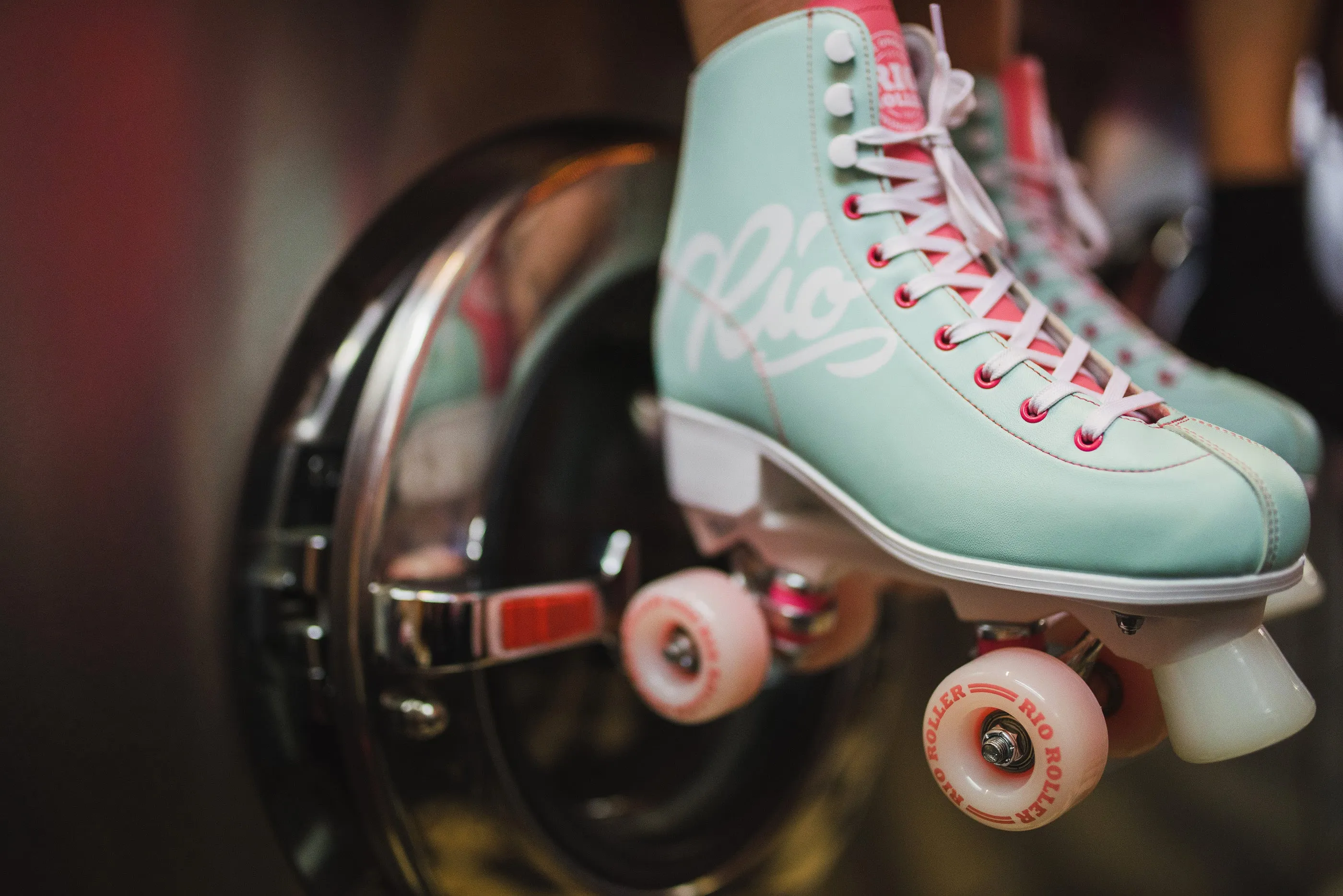 Rio Roller Script Quad Roller Skates - Teal/Coral