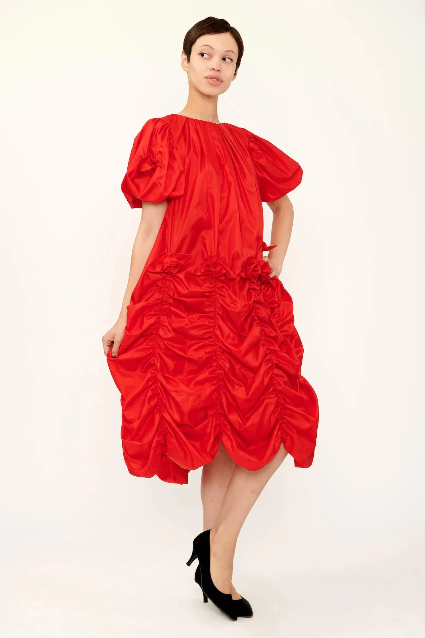 Rosie Dress in Apple Red