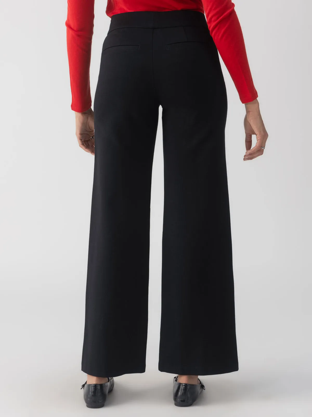 Runway Semi High Rise Ponte Trouser Black