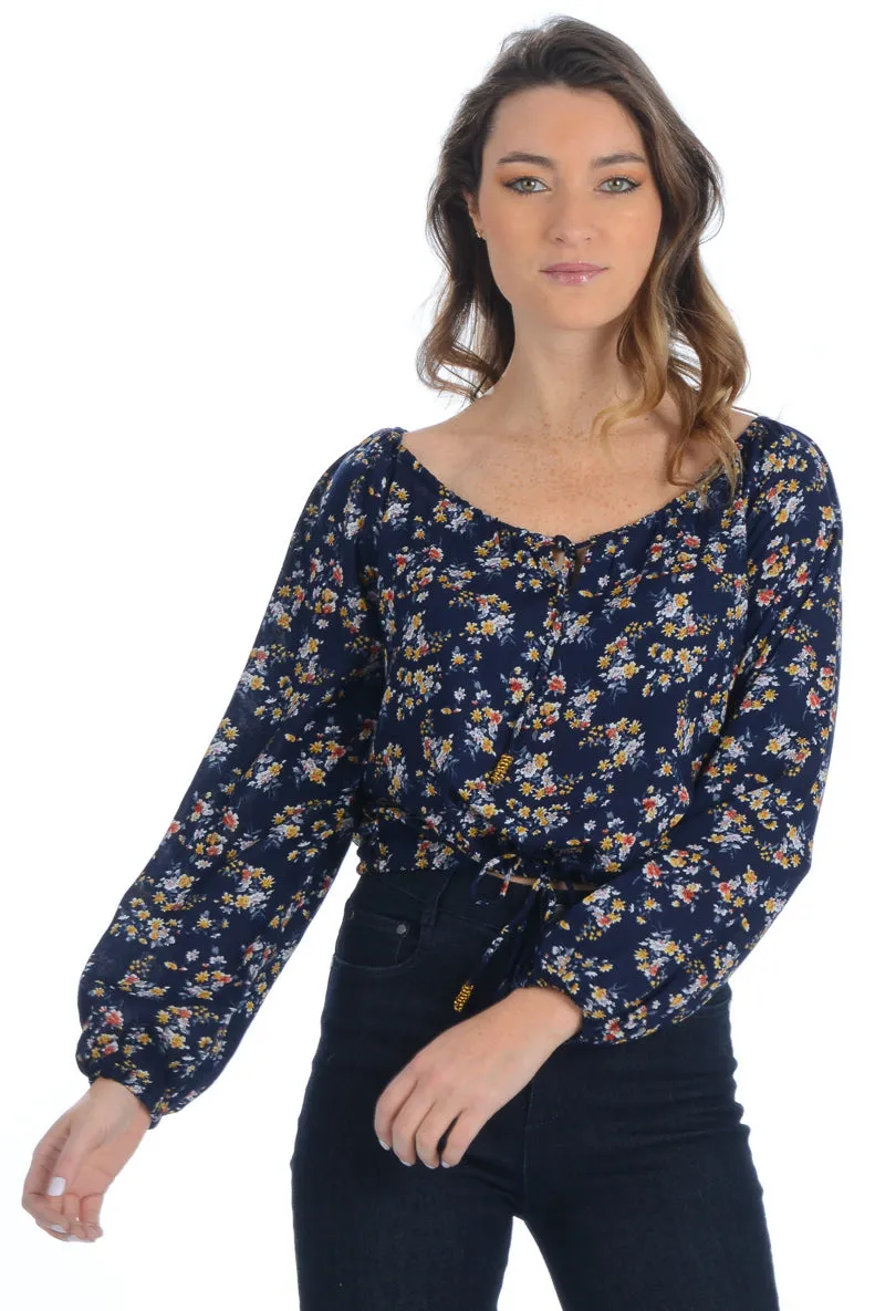 Safari Top / Navy Wildflower