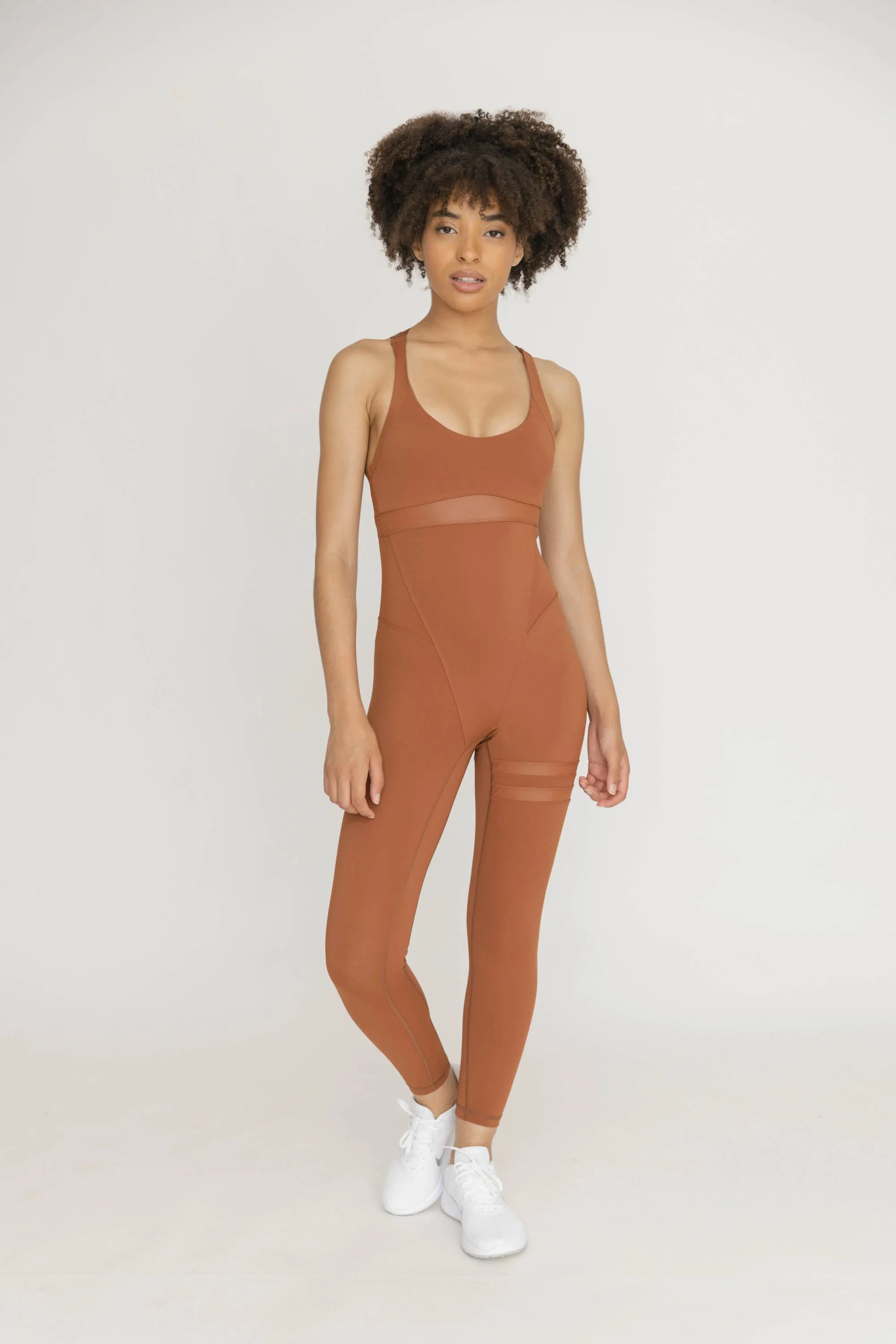 Serena Caramel Brown Jumpsuit