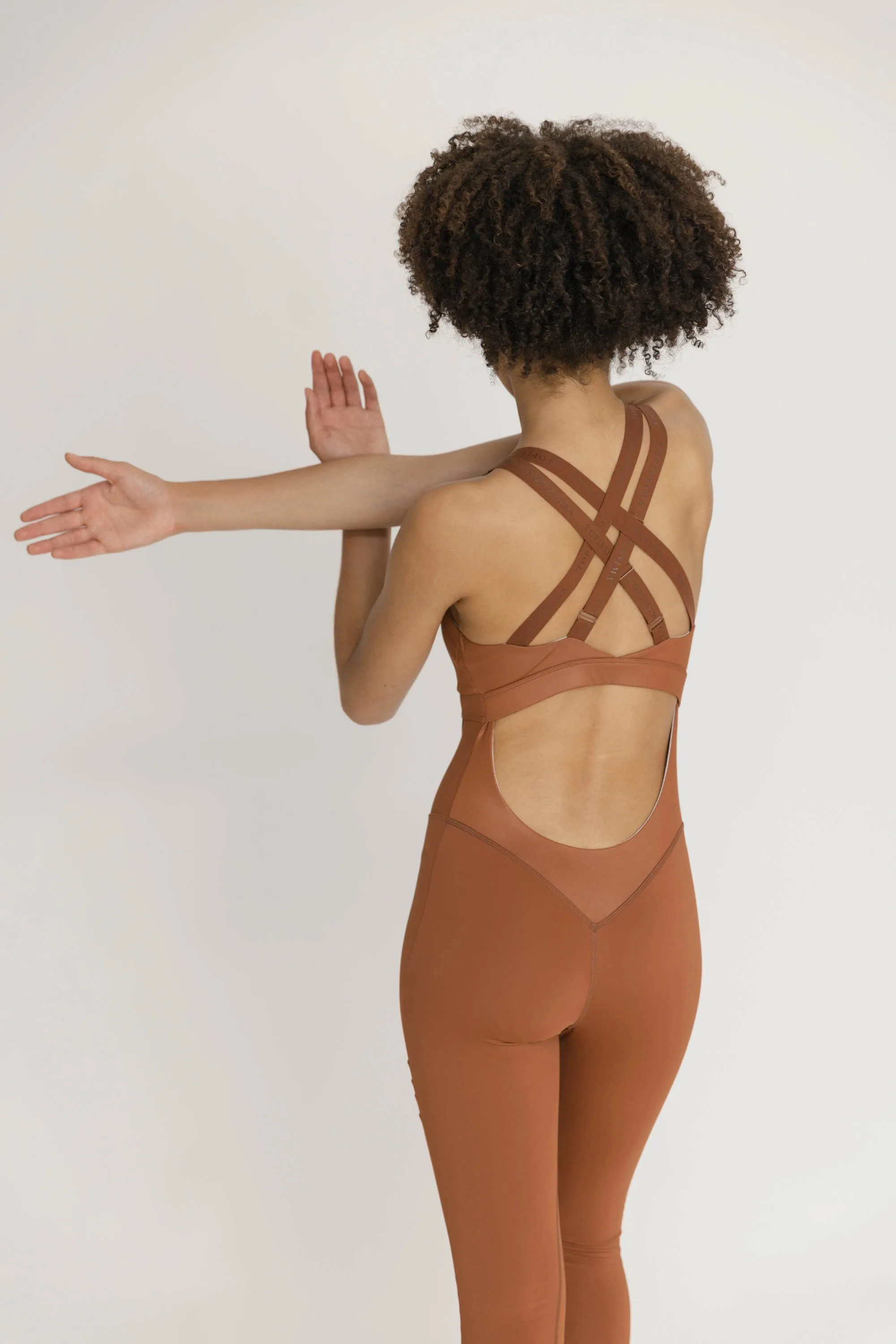 Serena Caramel Brown Jumpsuit