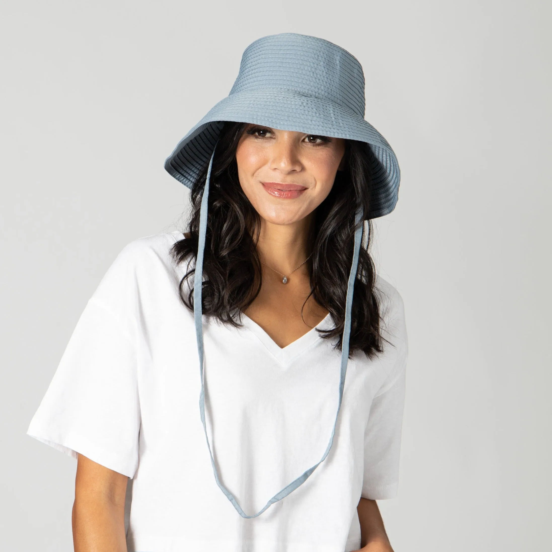 Stinson - Women's Removable Chin Cord Ribbon Sun Hat