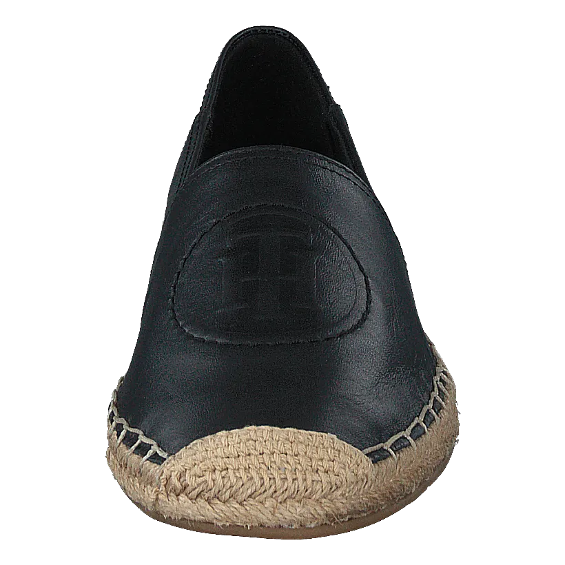 Th Logo Leather Espandrille Black Bds