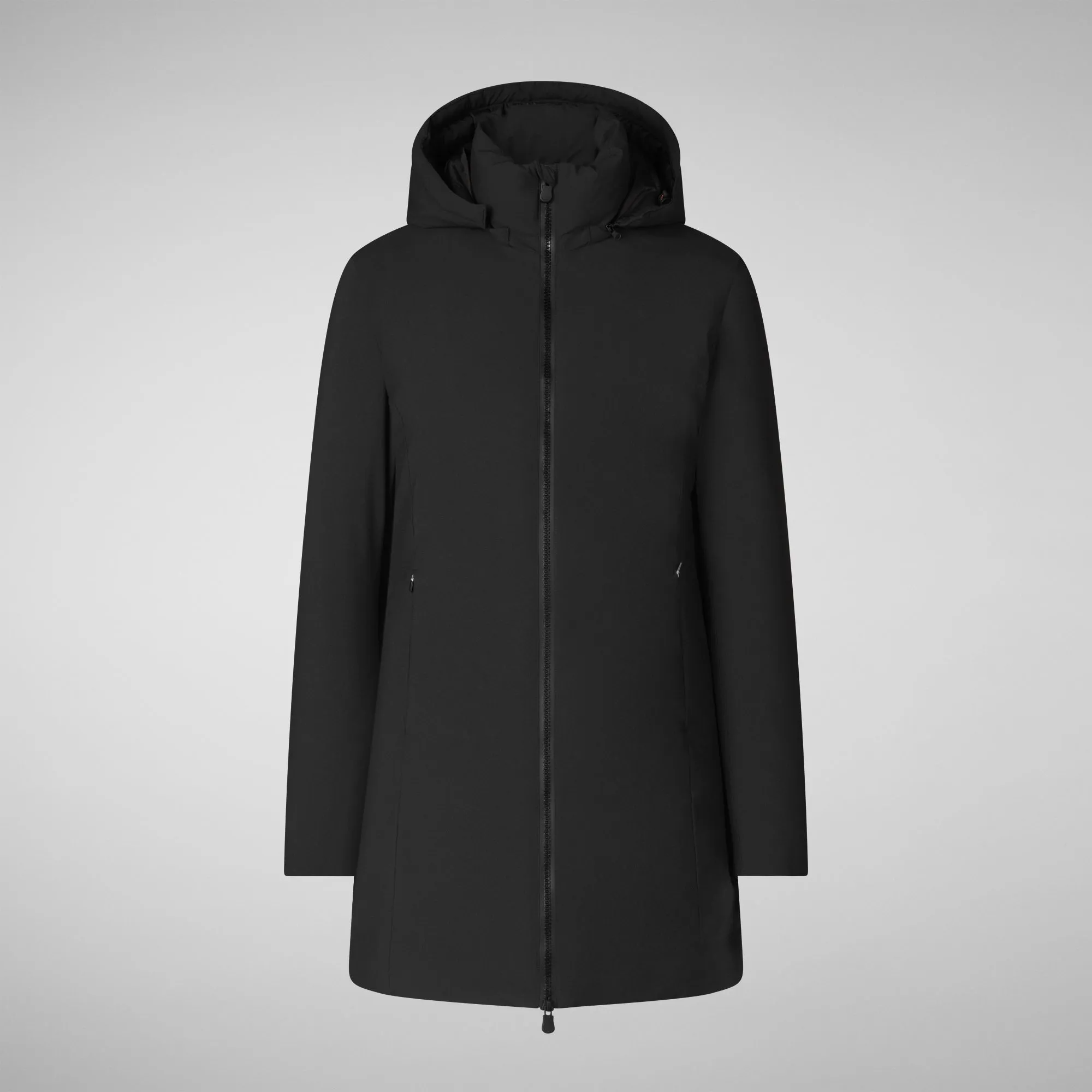 Woman's hooded parka Rachel in black