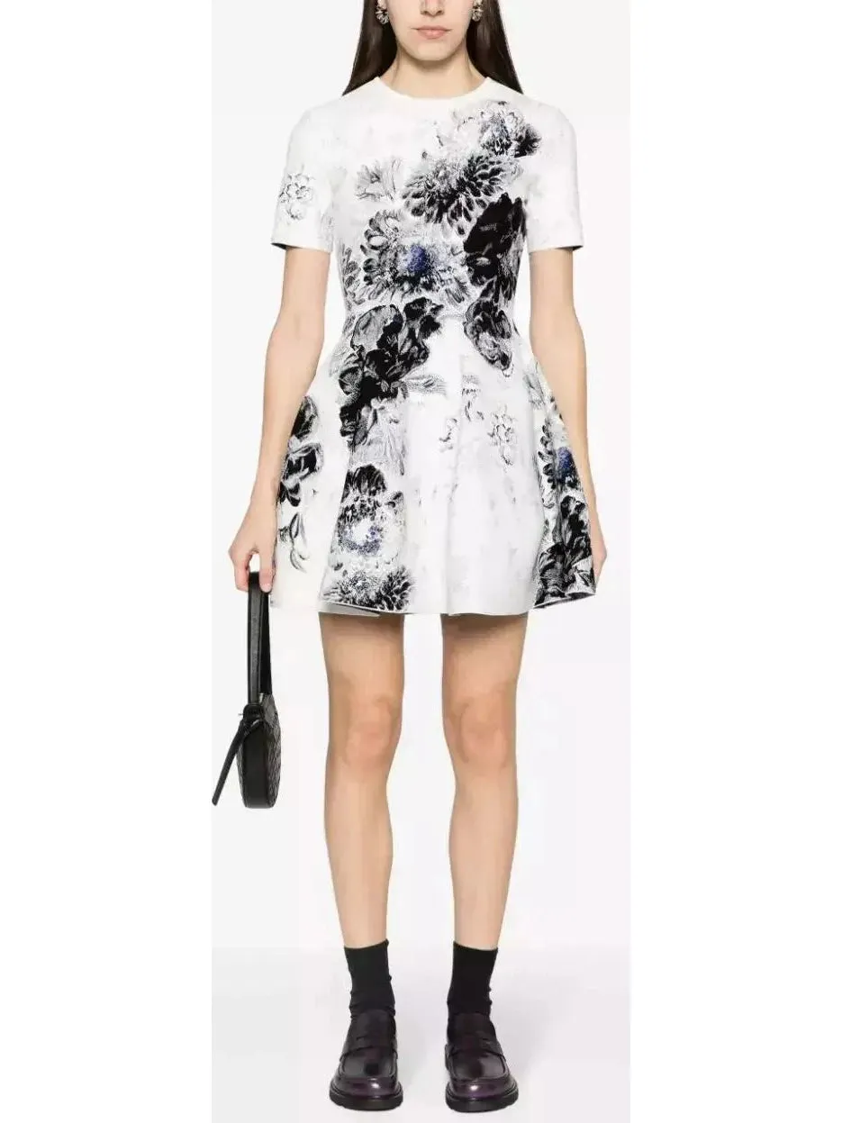 Women’s Chiaroscuro Floral Print Short Dress